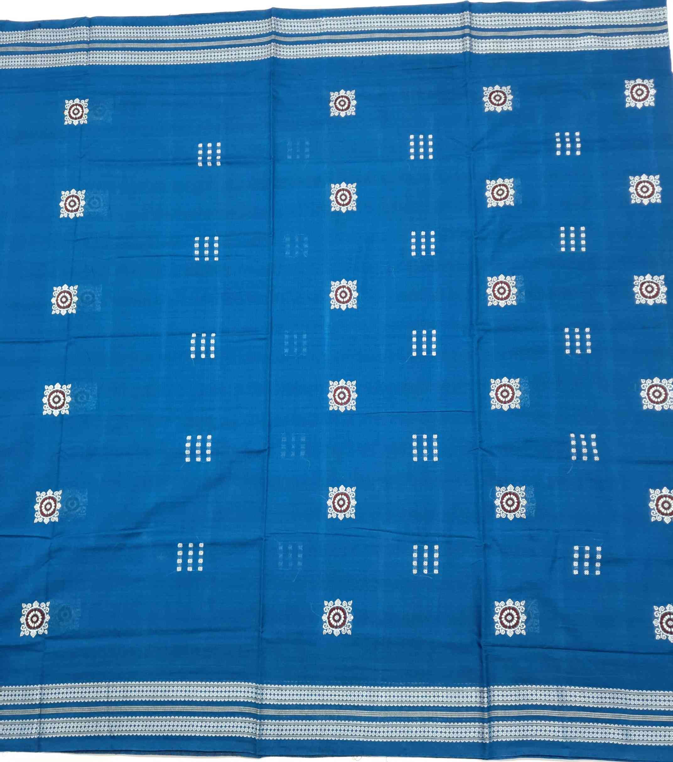 Sky Colour Sambalpuri Handloom Cotton Saree