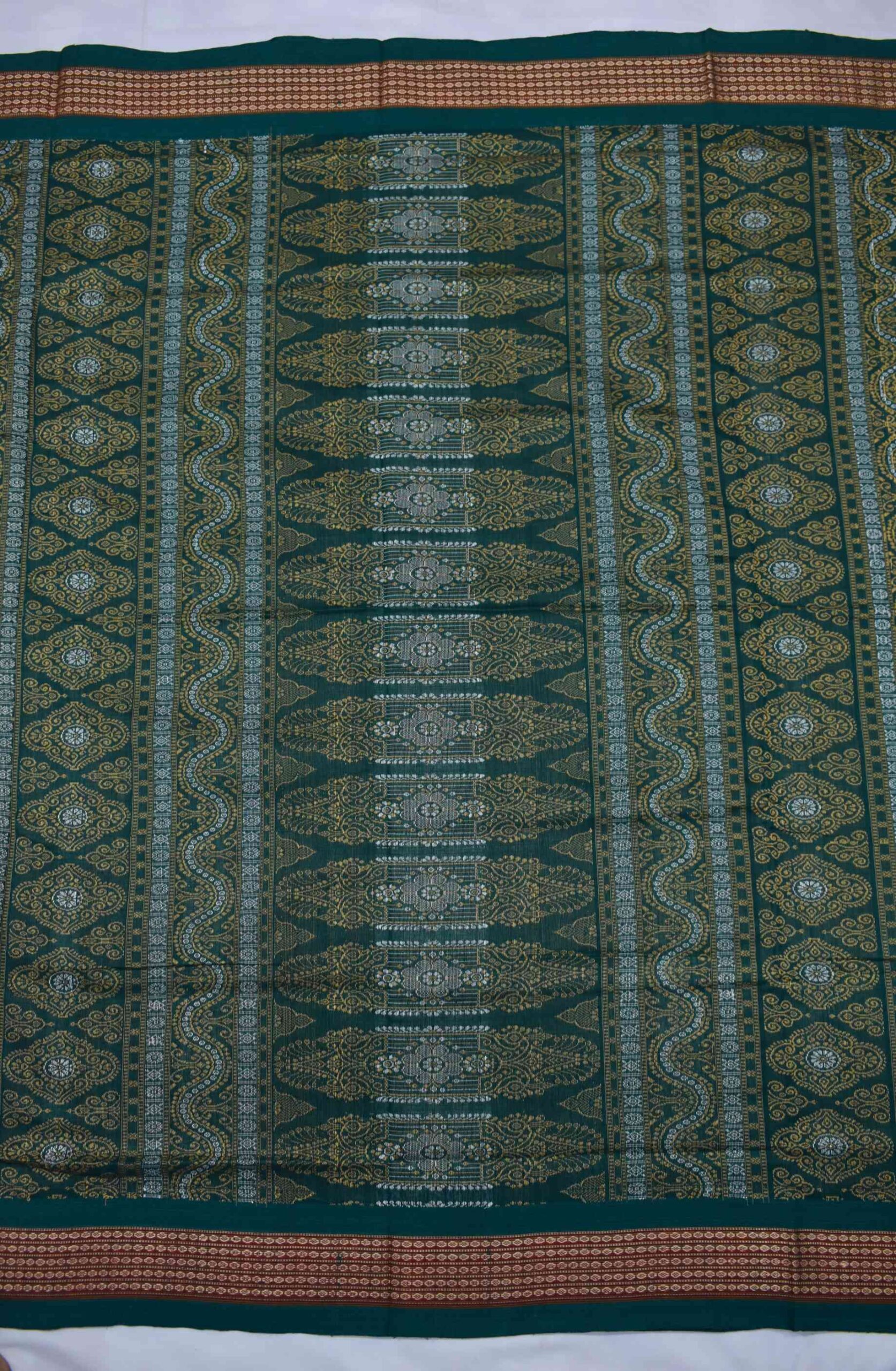 Brown Colour Sambalpuri Handloom Cotton Bomkai Saree - Image 2