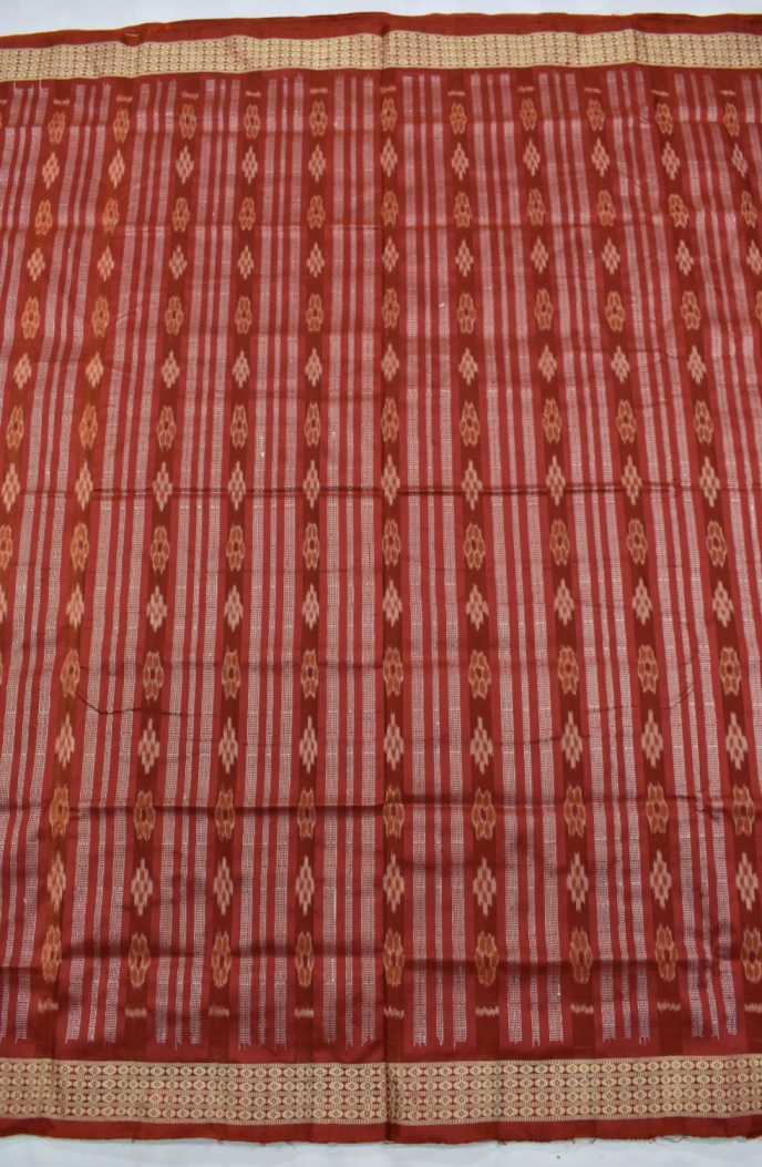 Deco Peach Colour Sambalpuri Handloom Silk Saree - Image 2