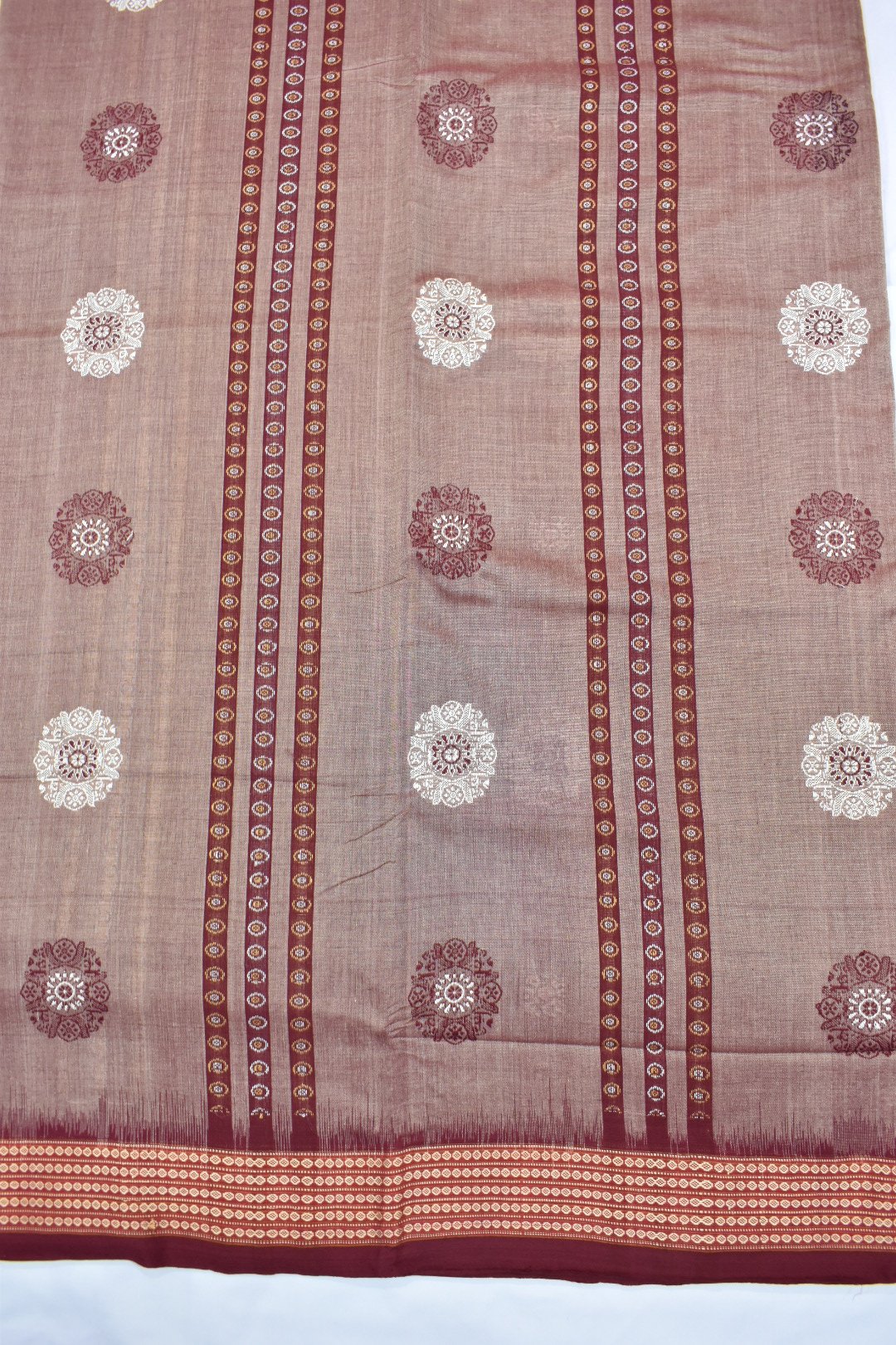 Lite Colour Sambalpuri Handloom Cotton Bomkai Saree - Image 4