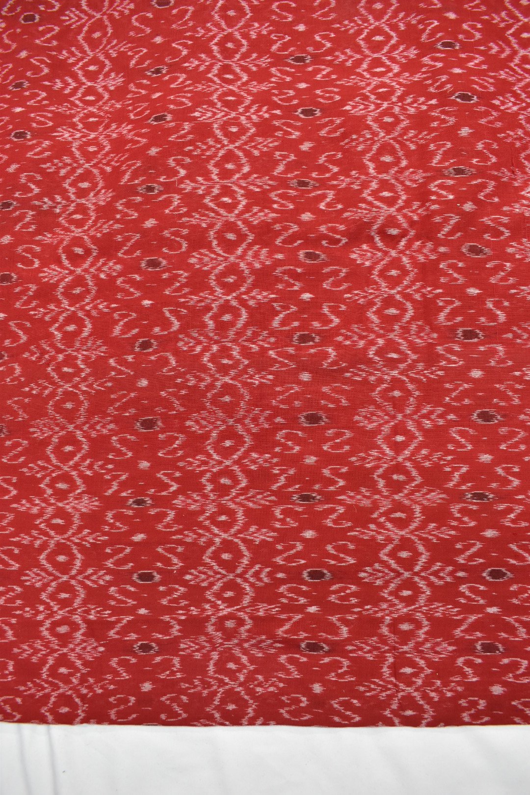 Red Colour Sambalpuri Handloom Cotton Fabrics - Image 2