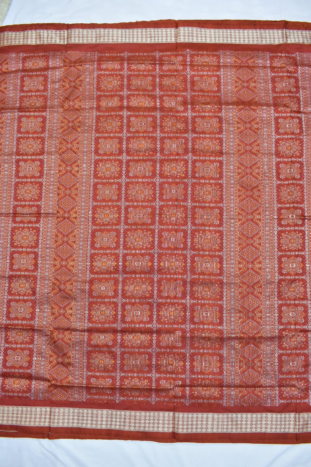 Deco peach Colour Sambalpuri Handloom Bomkai Silk Saree - Image 2