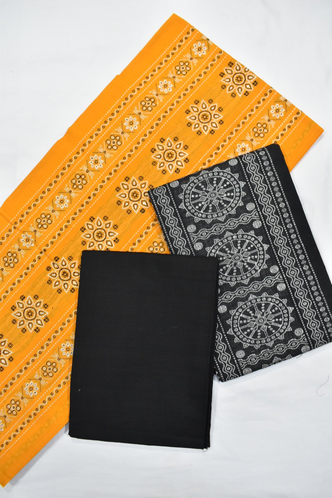 YellowColour Sambalpuri Handloom Cotton Bomkai Dress Materials - Image 2