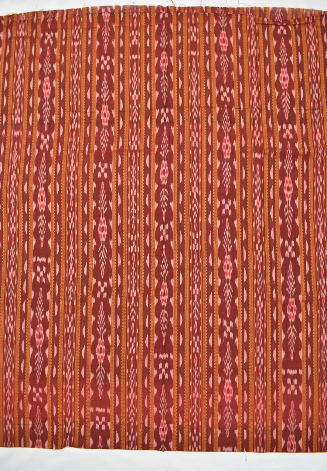 Maroon Colour Sambalpuri Handloom Cotton Dress Materials - Image 4