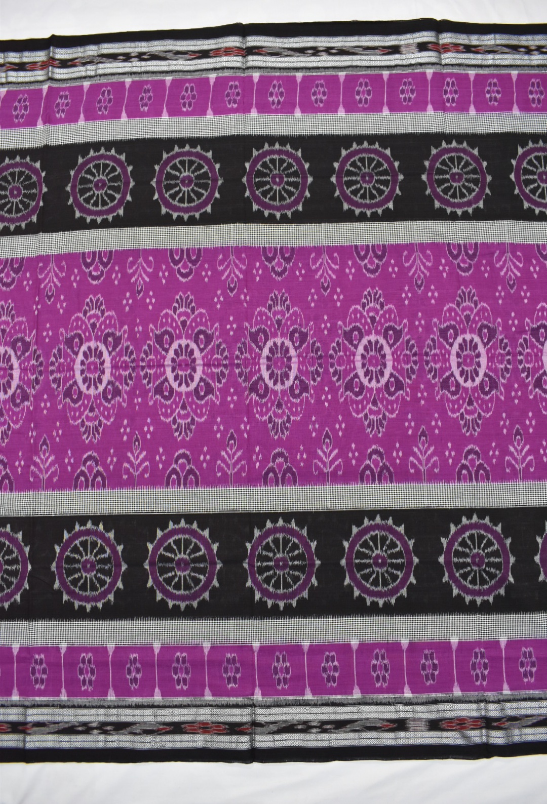 Rani Colour Sambalpuri Handloom Cotton Saree