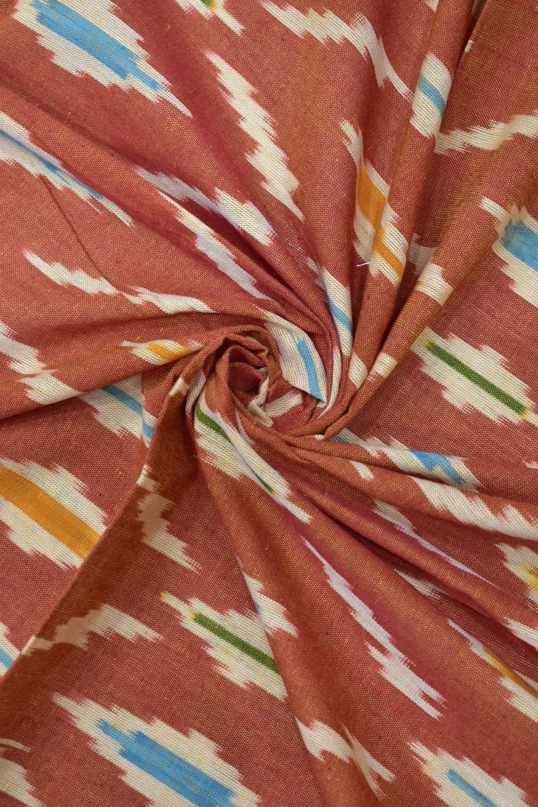 Orange Colour Pochampally Single Cotton Bedsheets - Image 2