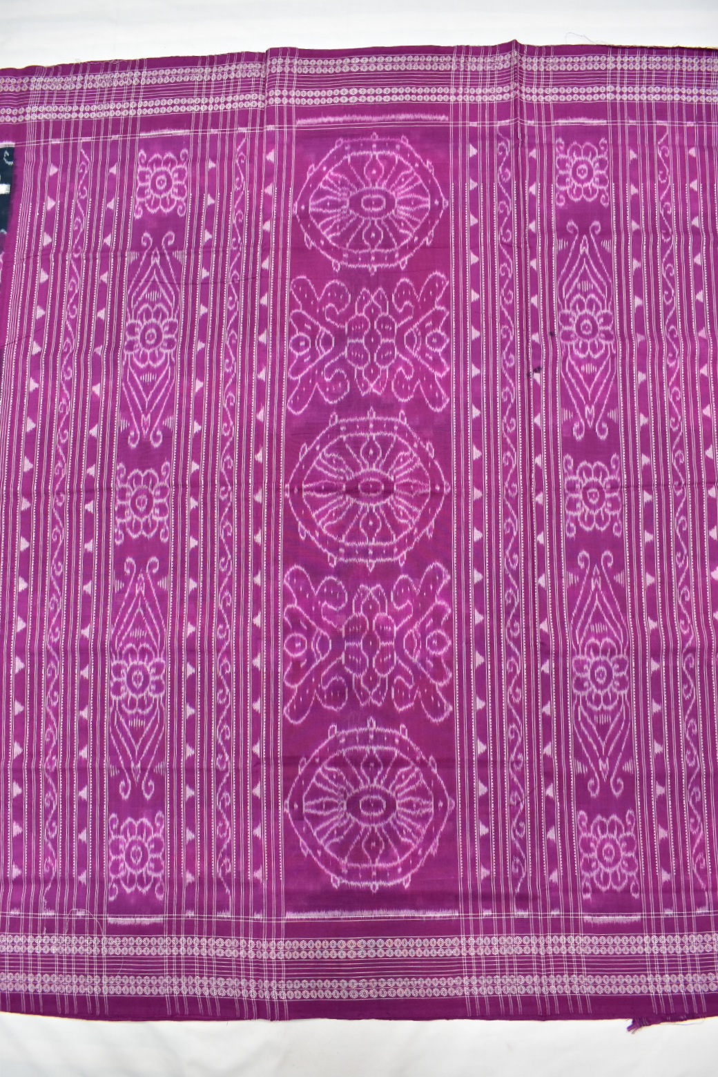 Bottle Colour Pasapali Design Sambalpuri Handloom Cotton Saree - Image 2