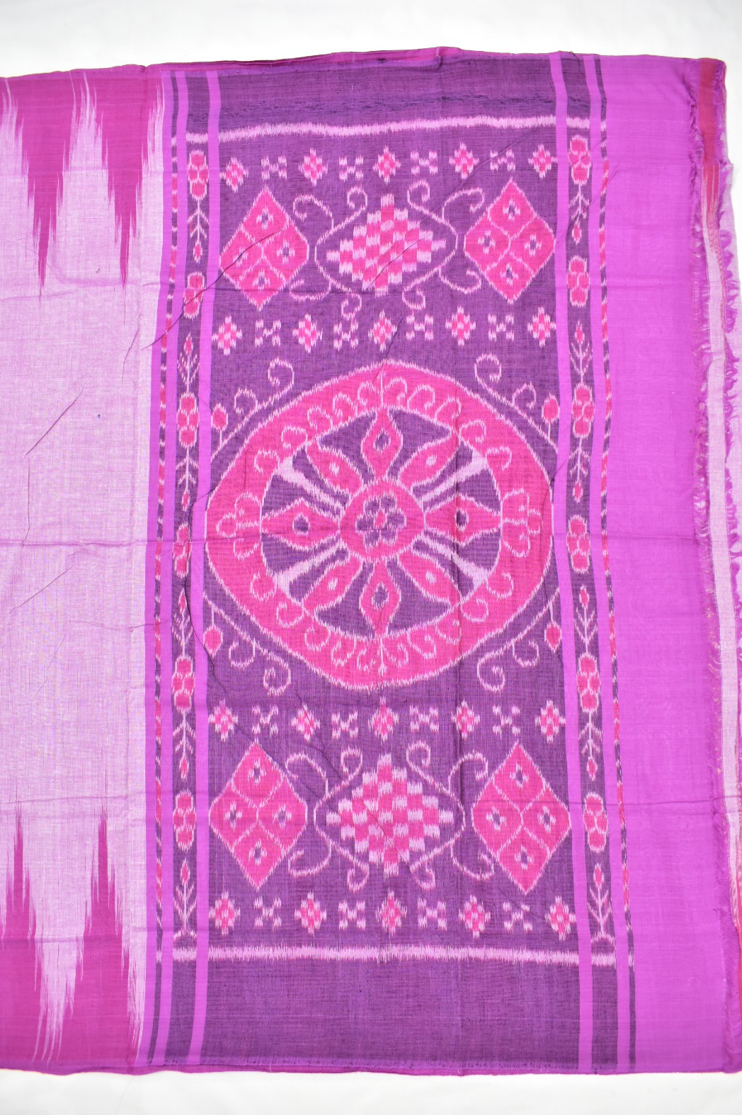 LitePurple Colour Sambalpuri Handloom Cotton Saree - Image 2