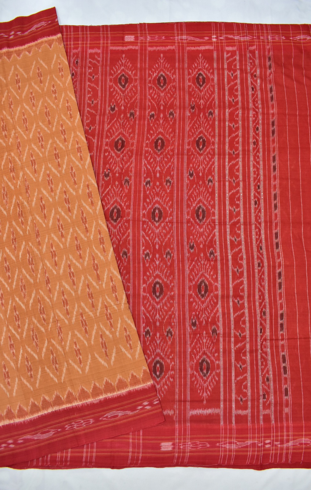Brown Colour Sambalpuri Handloom Cotton Saree - Image 5