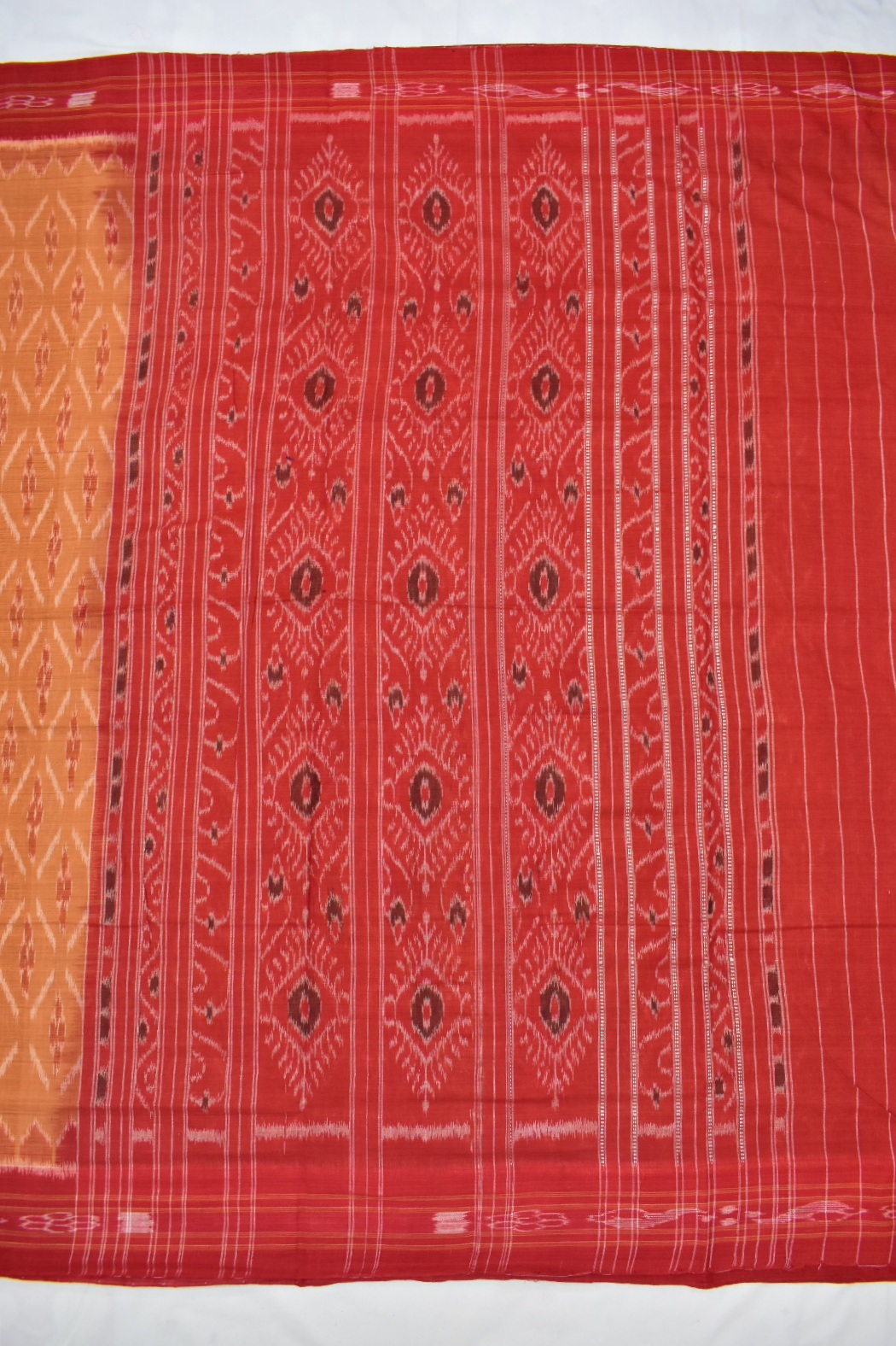 Brown Colour Sambalpuri Handloom Cotton Saree - Image 2