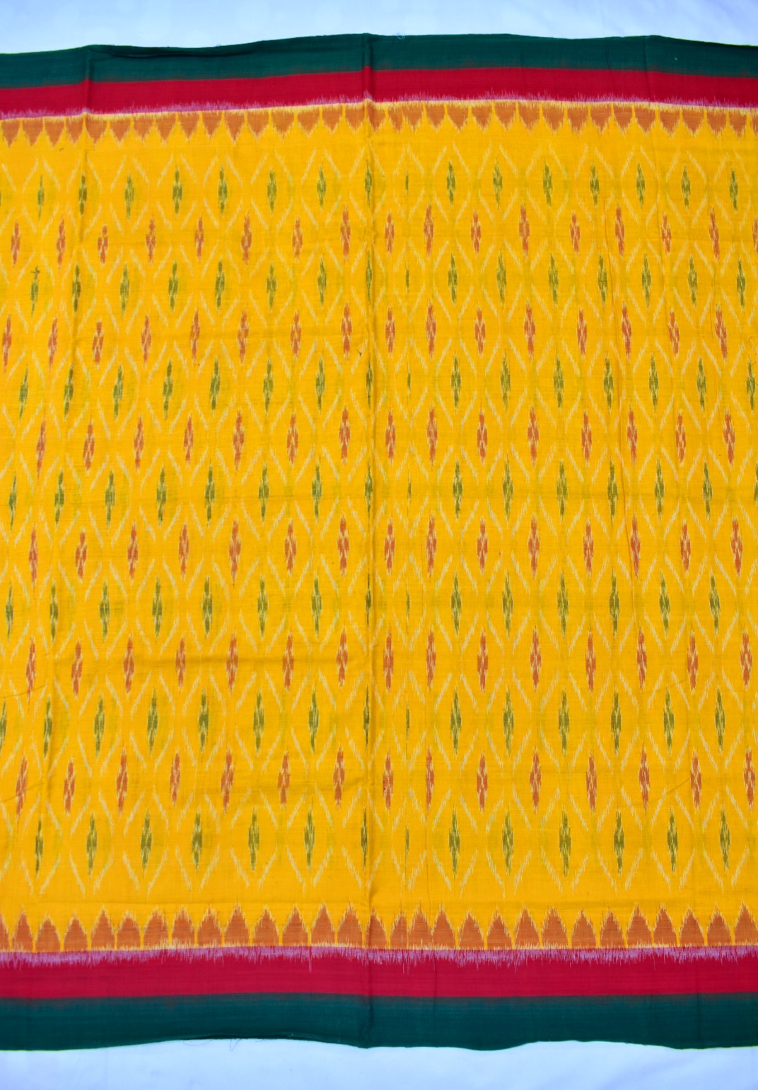 Yellow Colour Sambalpuri Handloom Cotton Saree