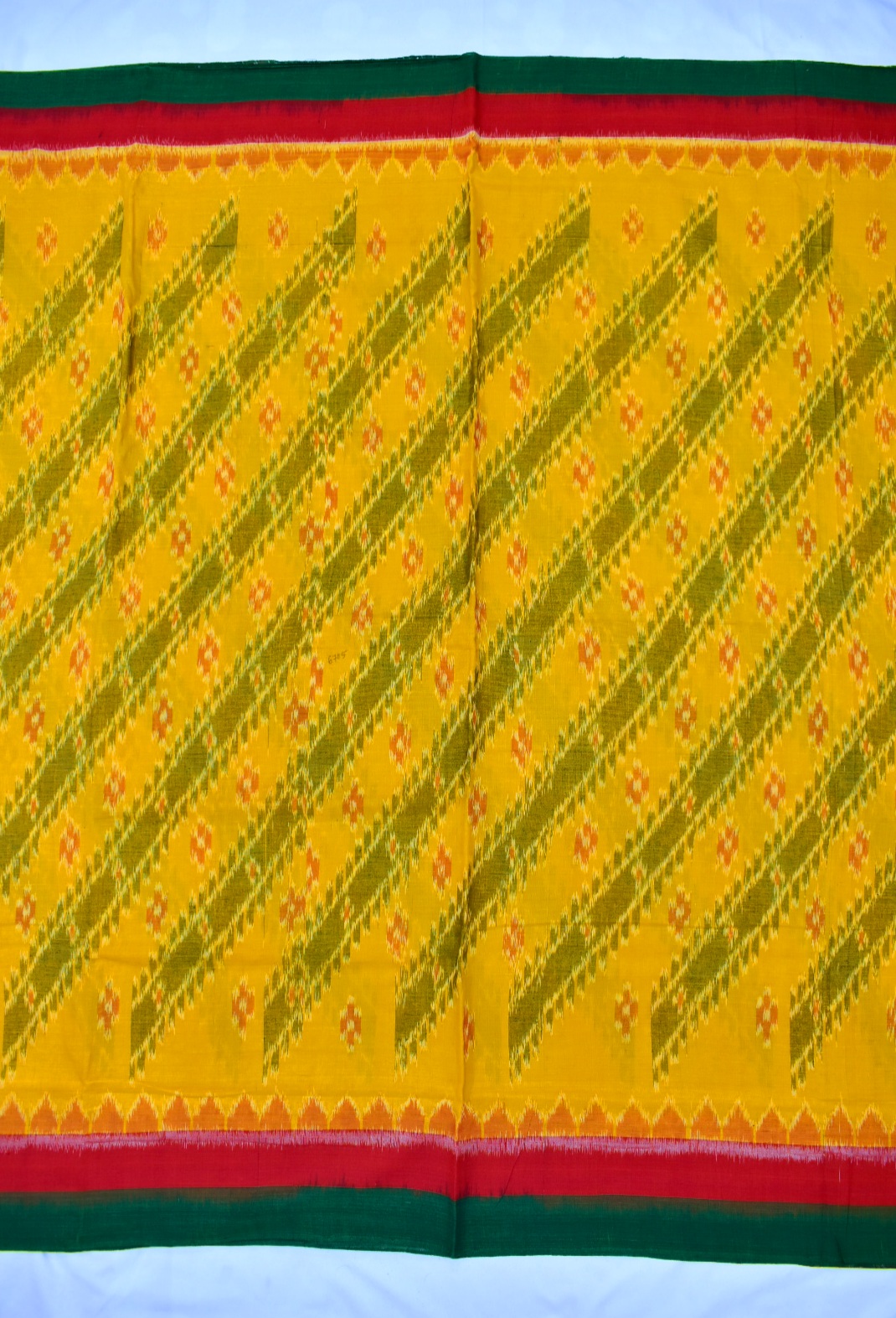 yellowColour Sambalpuri Handloom Cotton Saree