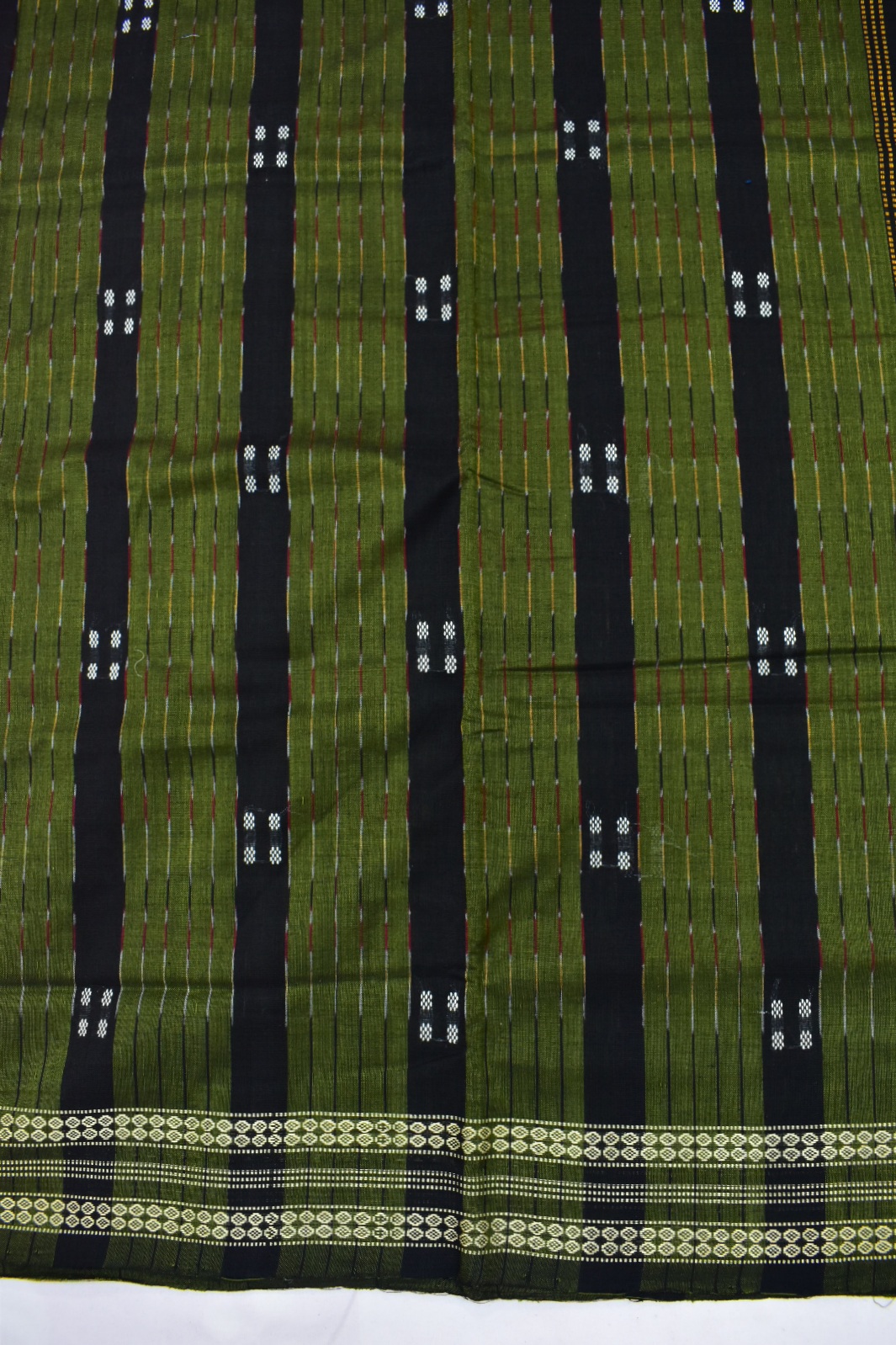 Mahendi Colour Sambalpuri Handloom Cotton Saree - Image 3