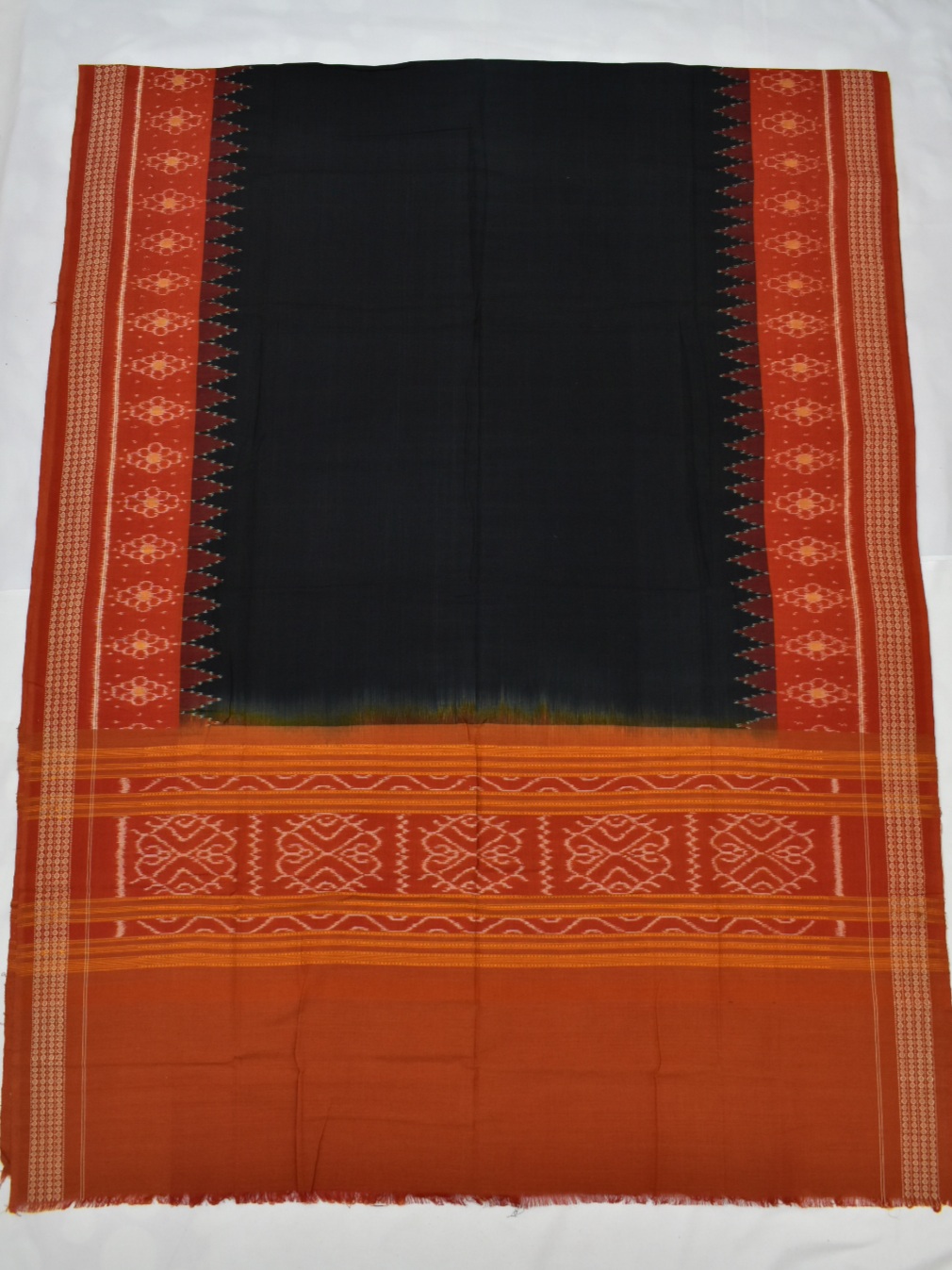 Black Colour Sambalpuri Handloom Cotton Dupatta