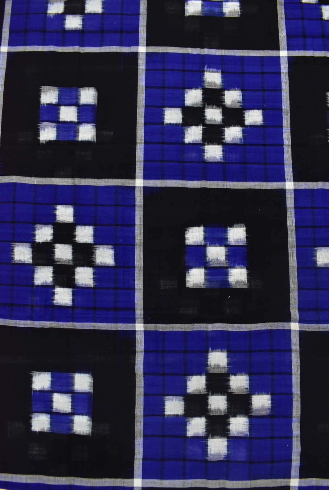 Blue Colour Pasapali Design Sambalpuri Handloom Cotton Dress Material - Image 5