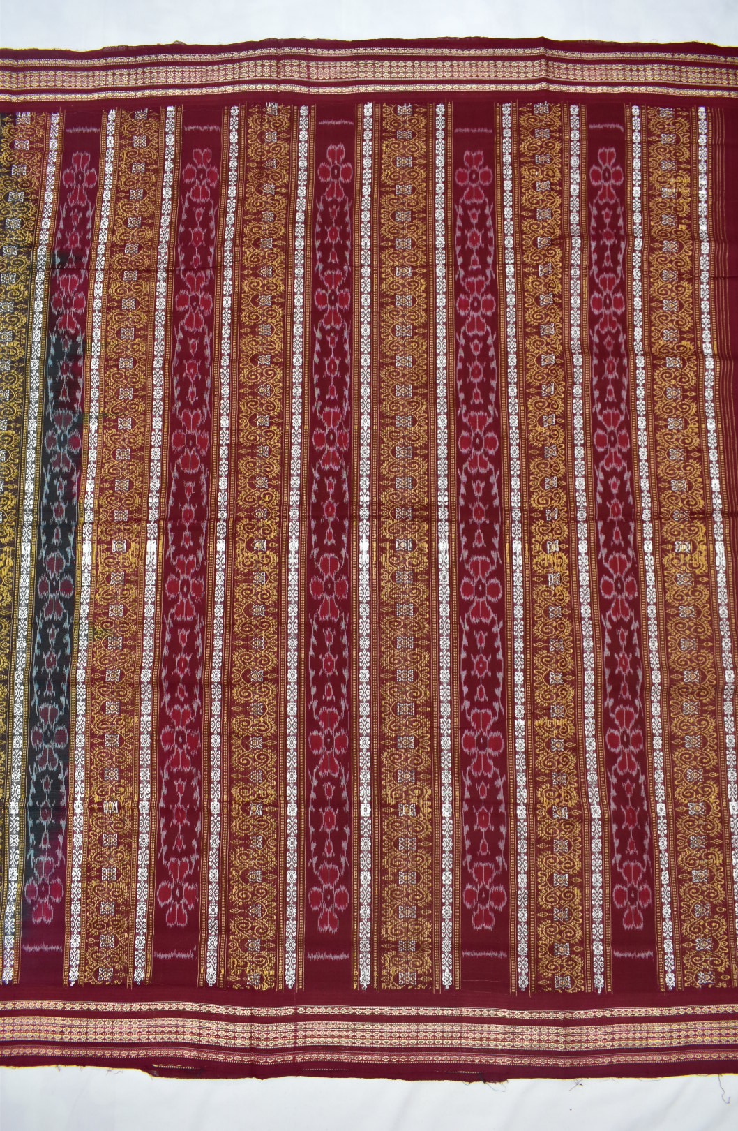 Green Colour Sambalpuri Handloom Cotton Bomkai Saree - Image 2