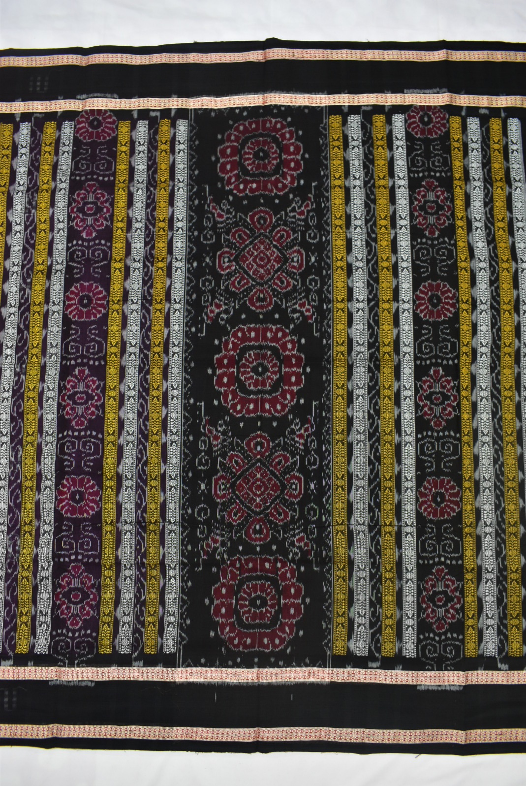 Rani Colour Sambalpuri Handloom Cotton Bomkai Saree - Image 2