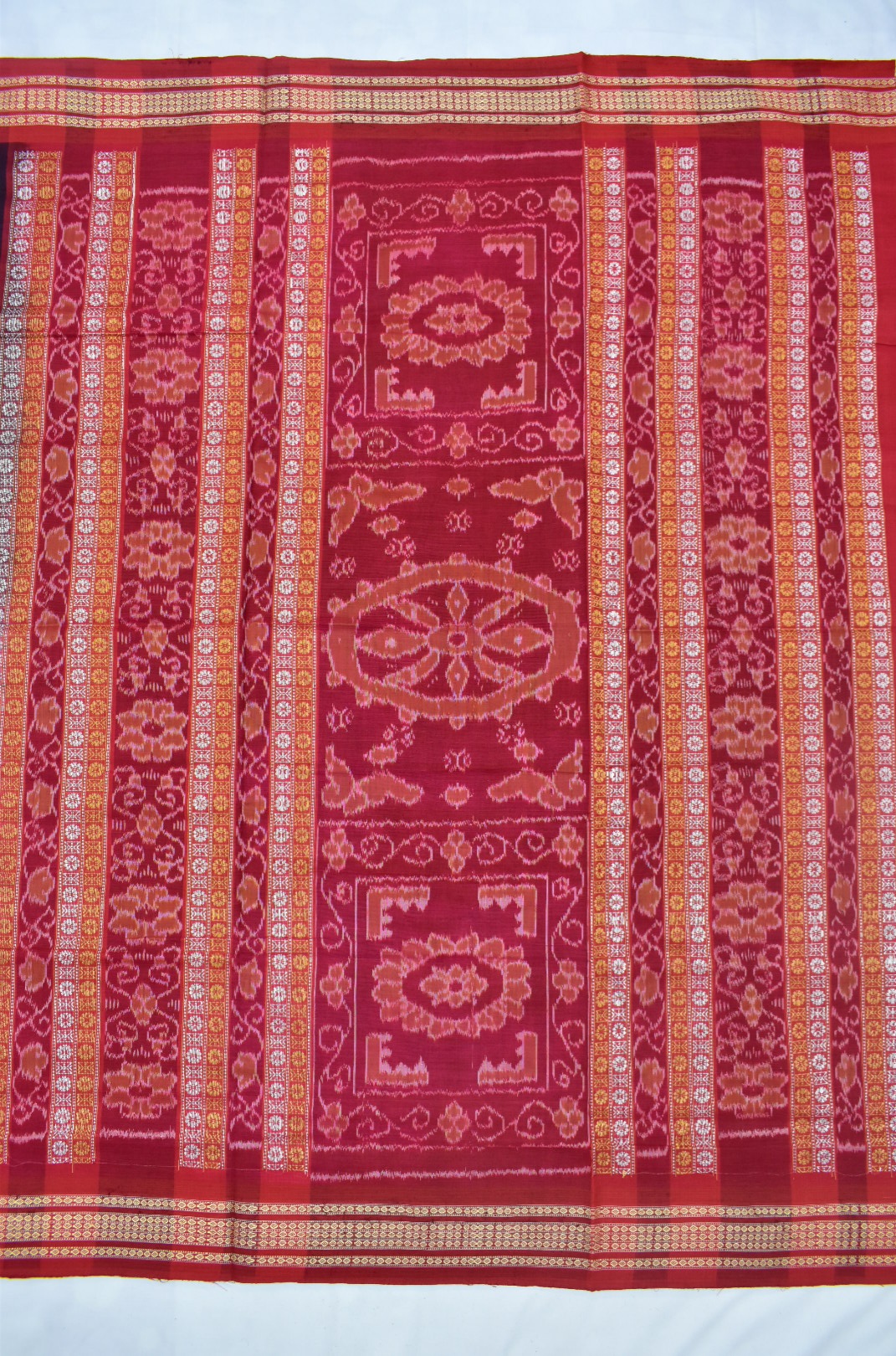 Dark Coffe Colour Sambalpuri Handloom Cotton Bomkai Saree - Image 2