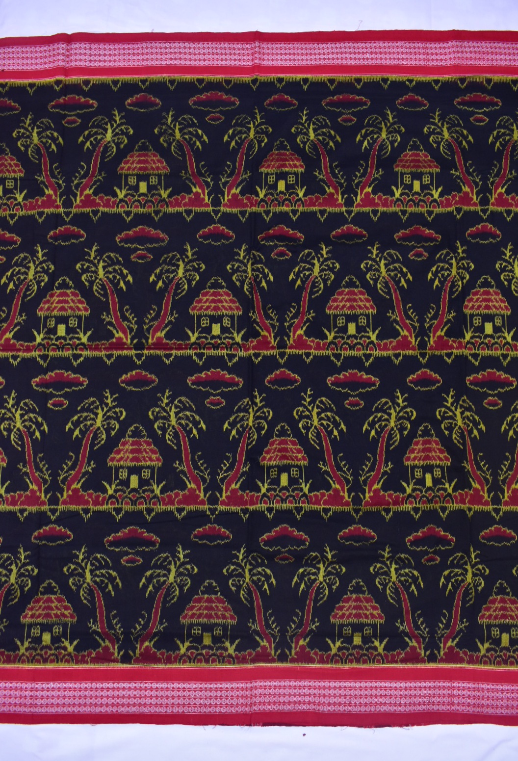Black Colour Sambalpuri Handloom cotton Bandha Saree