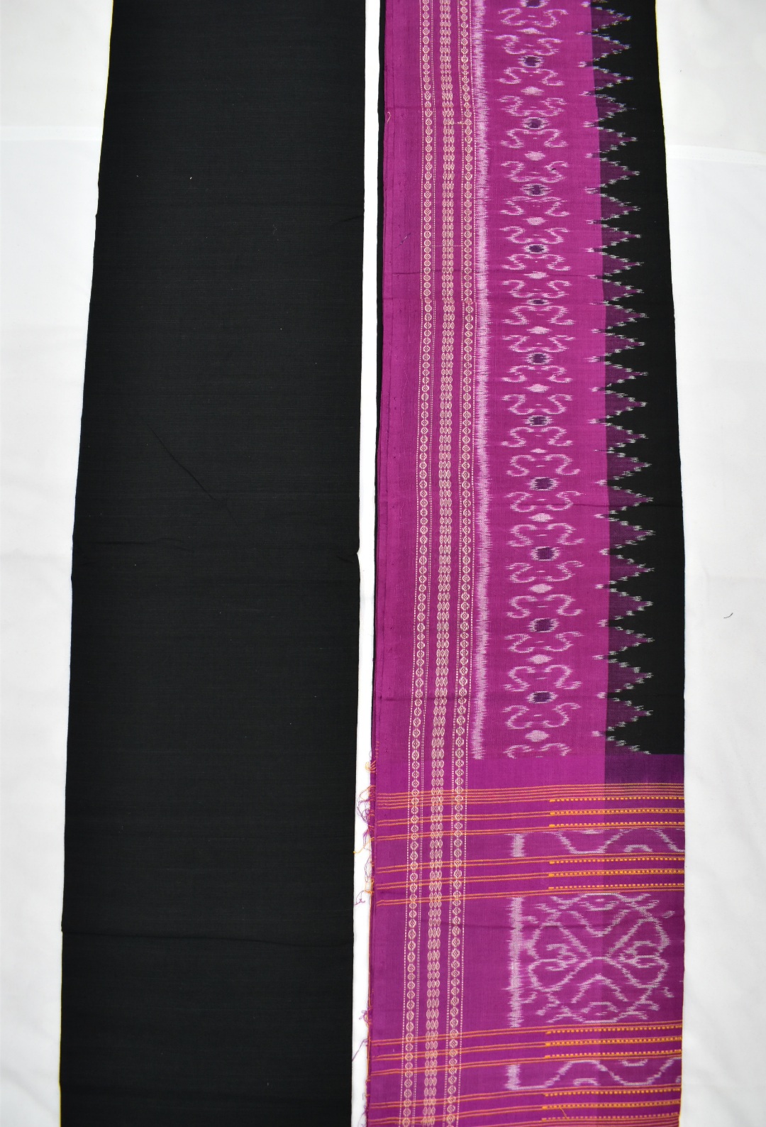 Pink Colour Sambalpuri Handloom Cotton Dress Material - Image 3