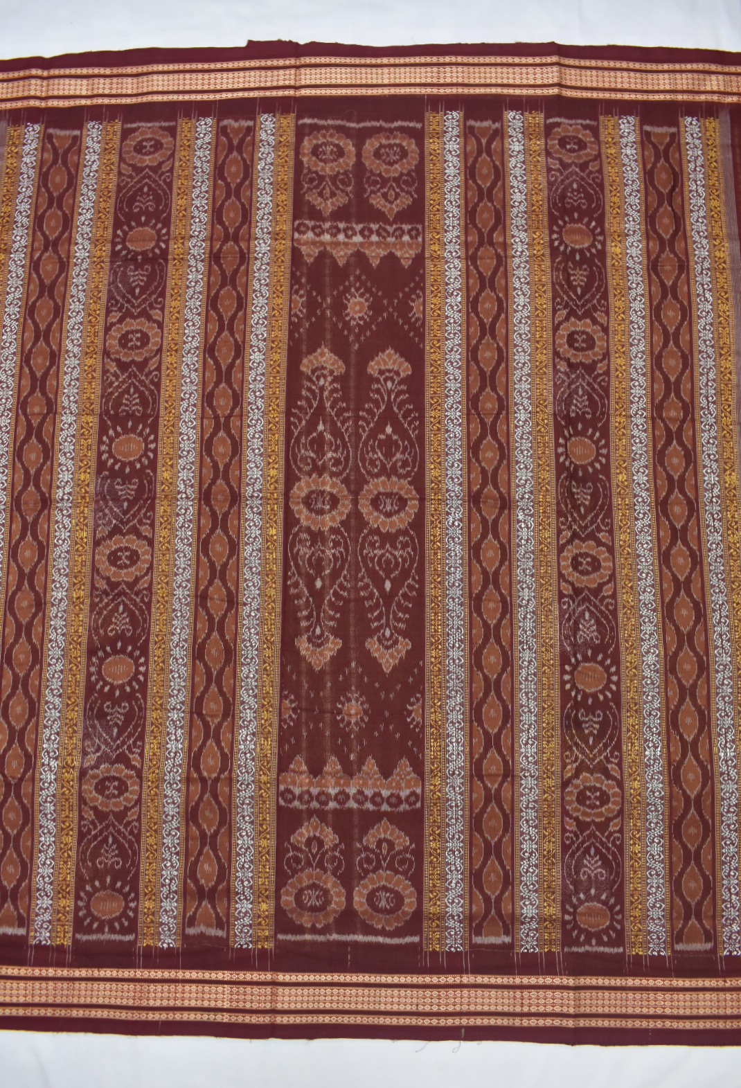 Golden Colour Sambalpuri Handloom cotton Bomkai Saree - Image 2