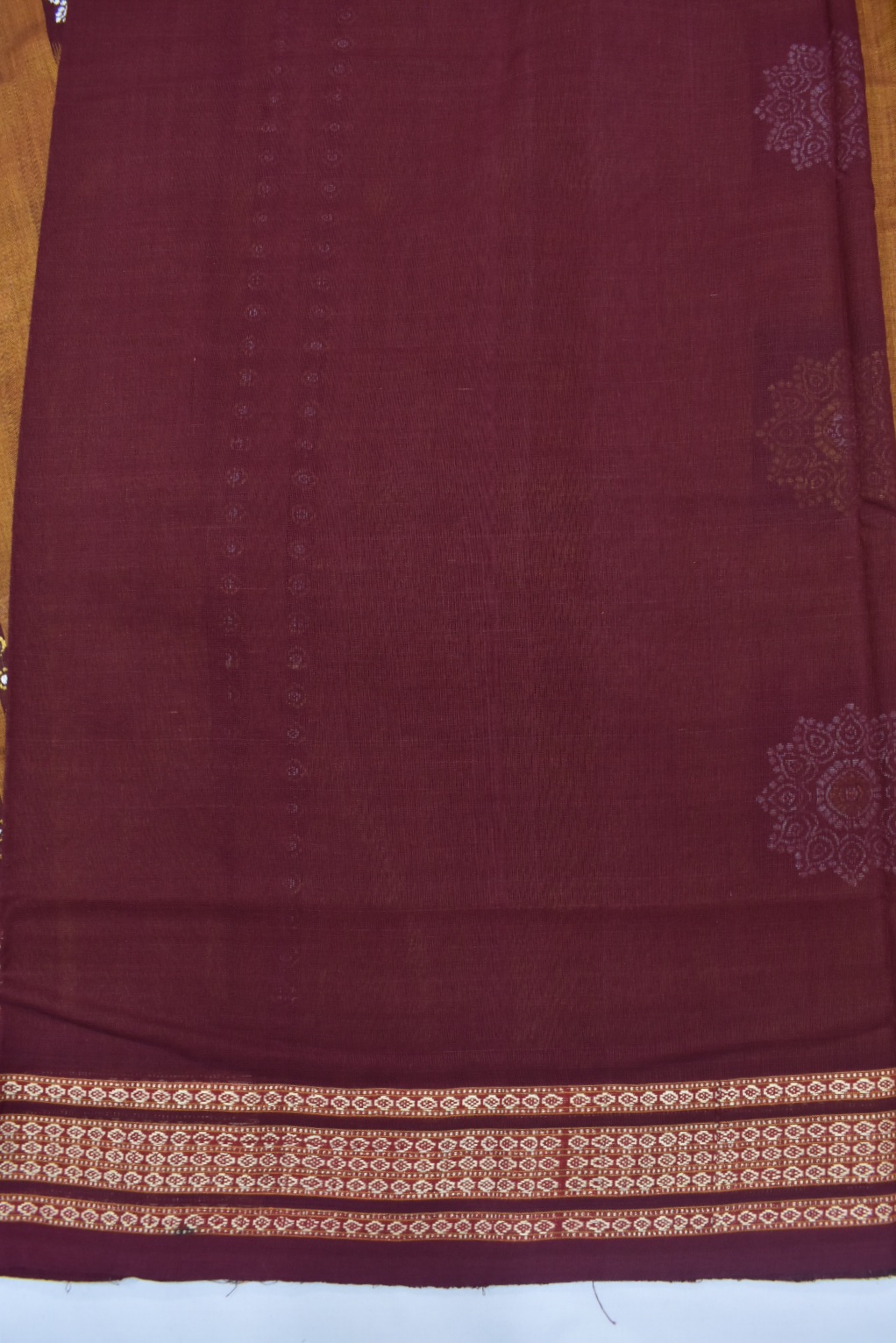 Golden Colour Sambalpuri Handloom cotton Bomkai Saree - Image 6