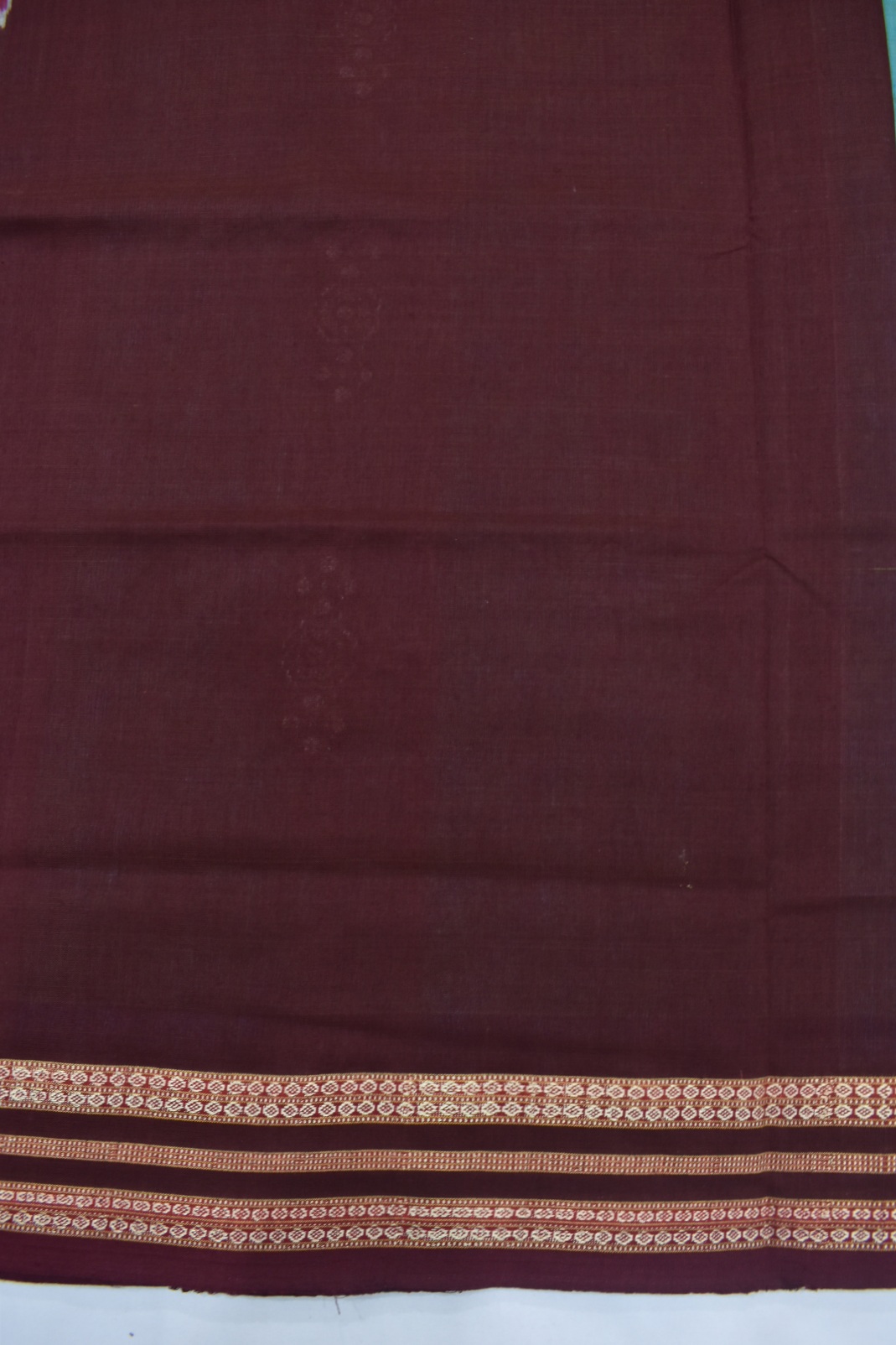 Lite-SKy Colour Sambalpuri Handloom cotton Bomkai Saree - Image 6