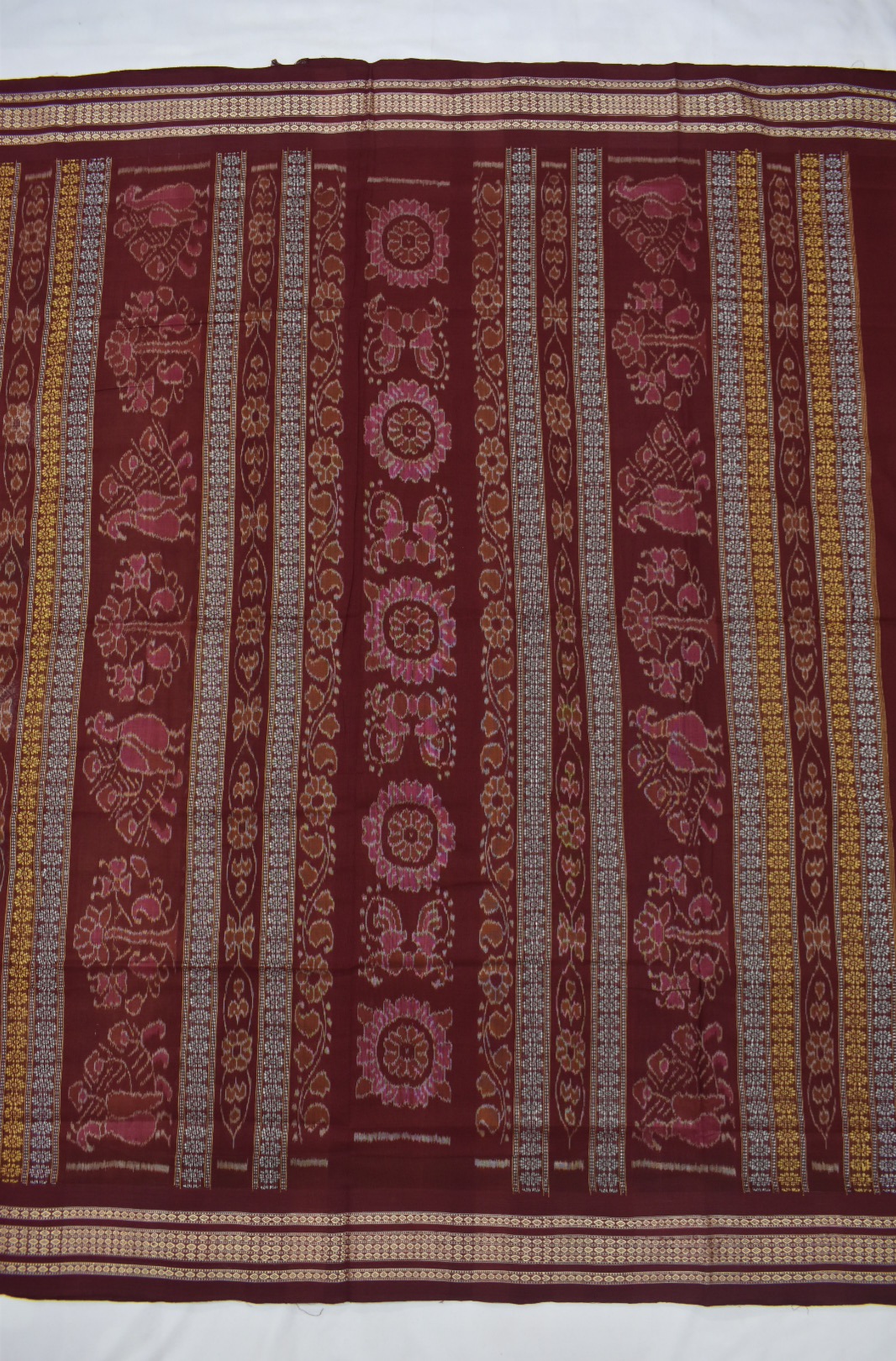 Brown Colour Sambalpuri Handloom cotton Bomkai Saree - Image 2