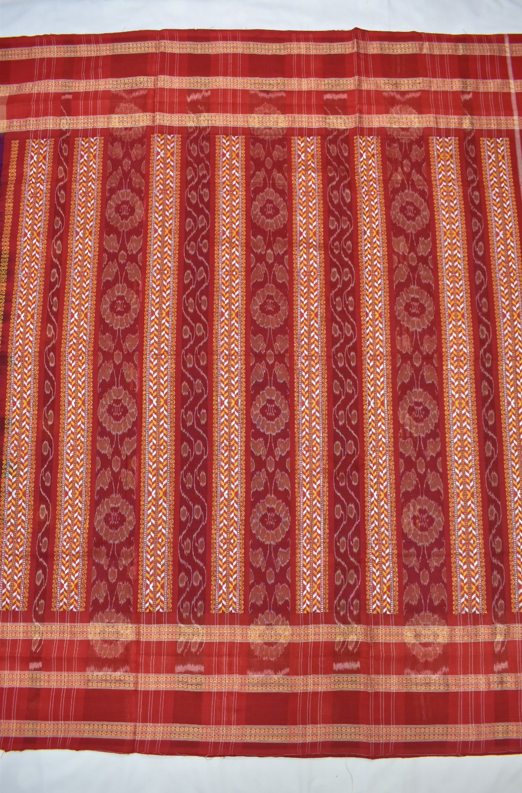 Black Colour Sambalpuri Handloom cotton Bomkai Saree - Image 2