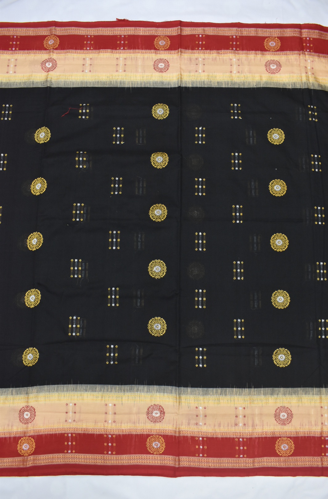 Black Colour Sambalpuri Handloom cotton Bomkai Saree