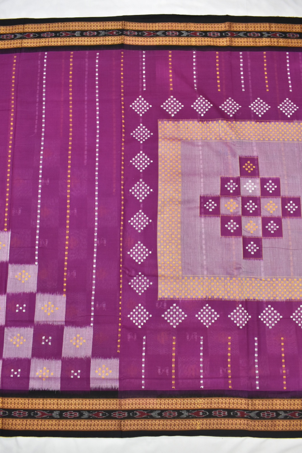 Rani Colour Sambalpuri Handloom cotton Bomkai Saree