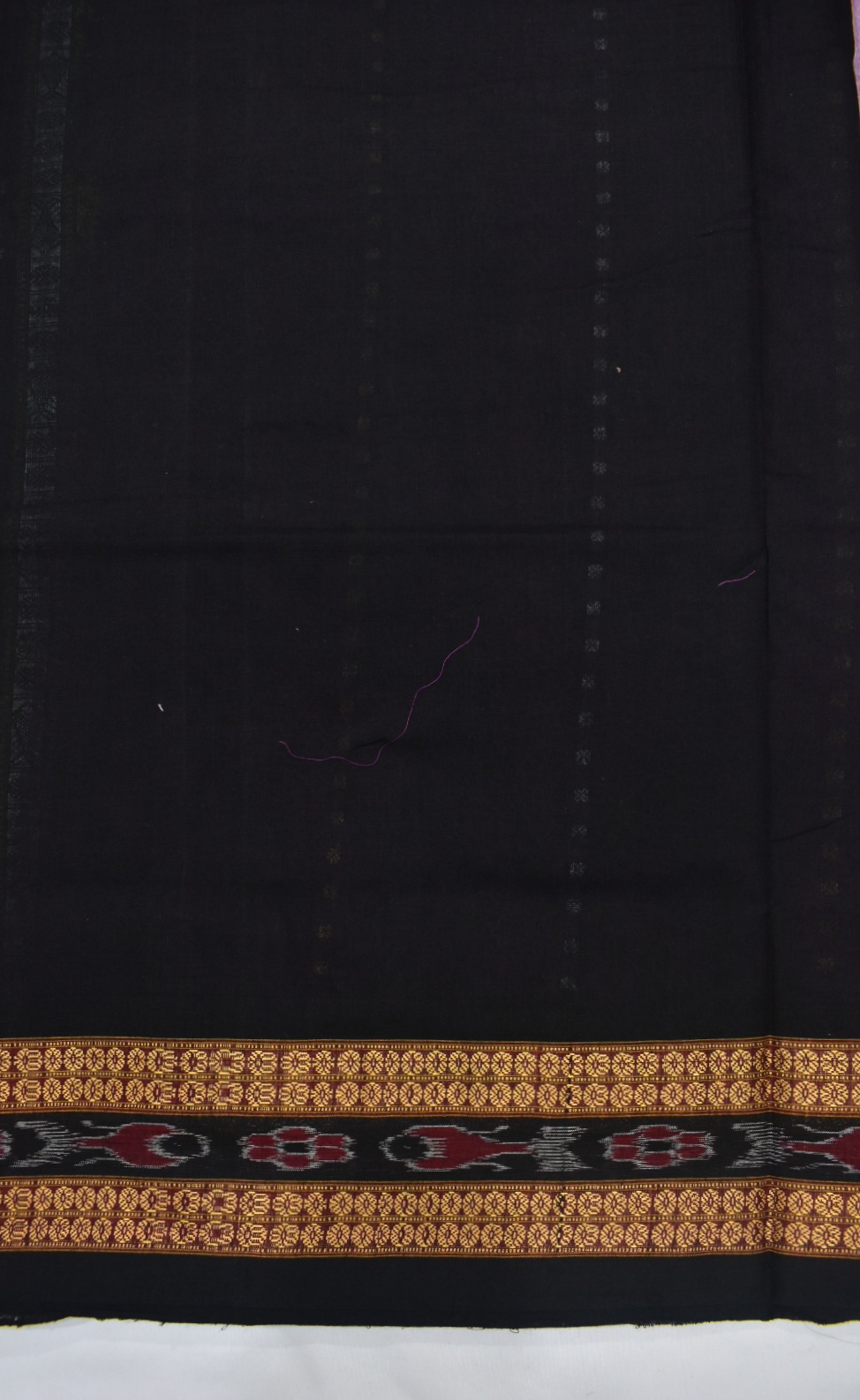 Rani Colour Sambalpuri Handloom cotton Bomkai Saree - Image 6