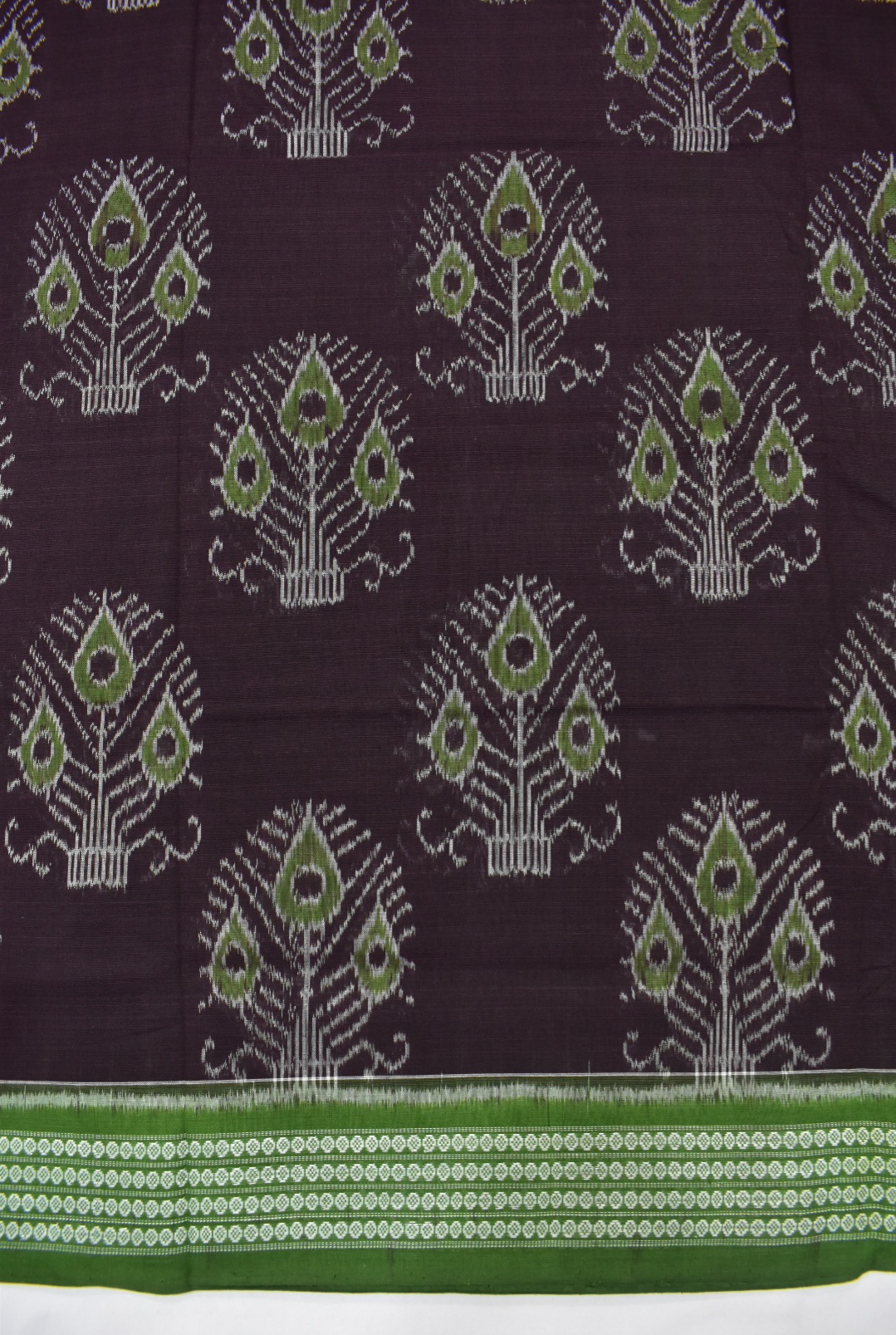 Coffe Colour Sambalpuri Handloom Bandha Saree - Image 4