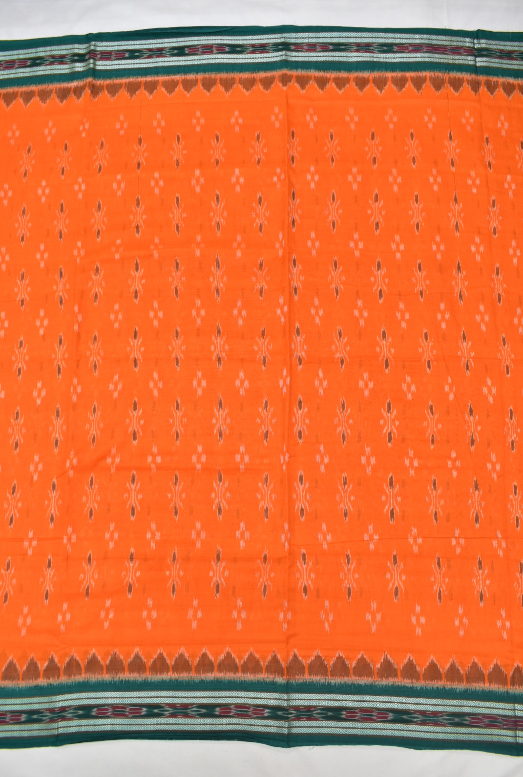 Orange Colour Sambalpuri Handloom Bandha Saree