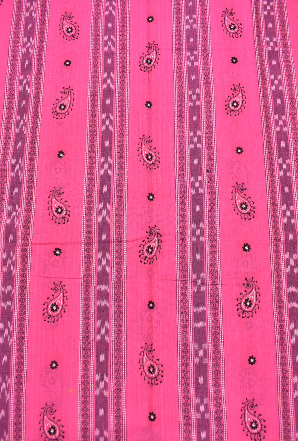 Pink Colour Sambalpuri Handloom Cotton Bomkai Dress Material - Image 4