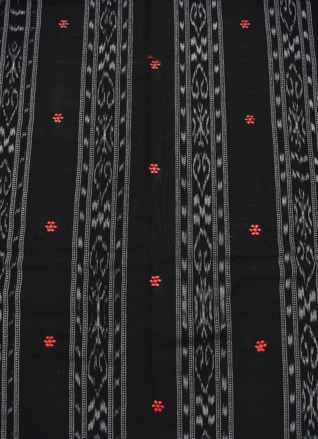Black Colour Sambalpuri Handloom Cotton Bomkai Dress Material - Image 4