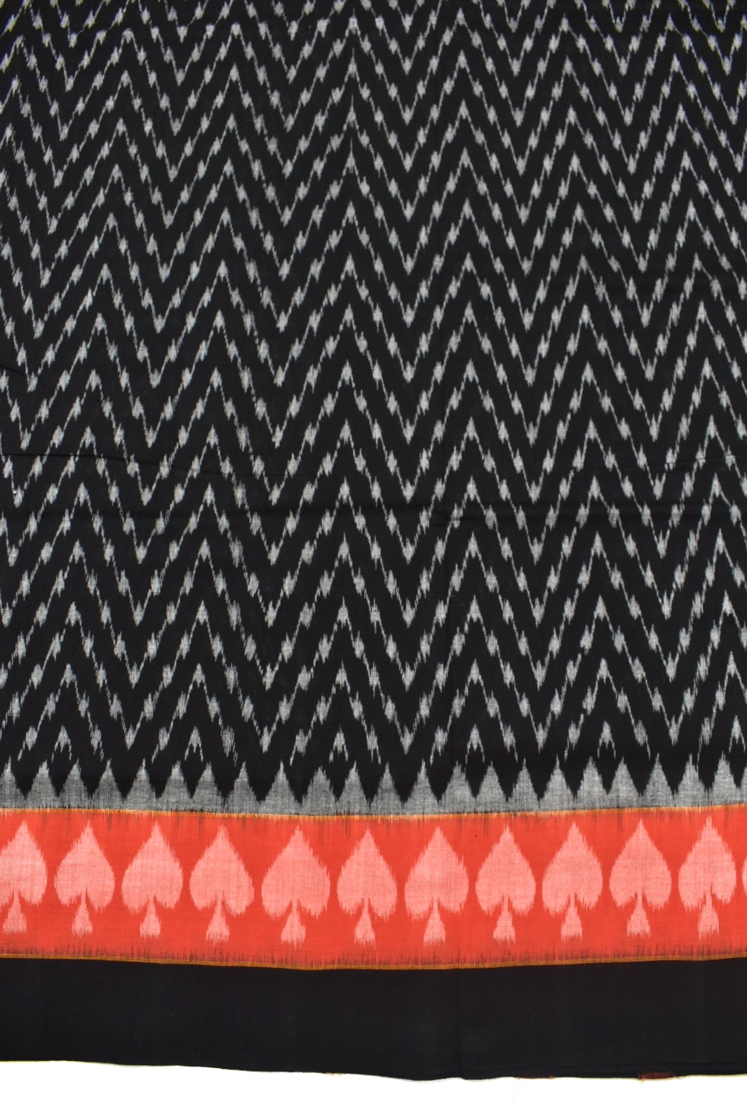 Black Colour Sambalpuri Handloom Cotton Bandha Saree - Image 4