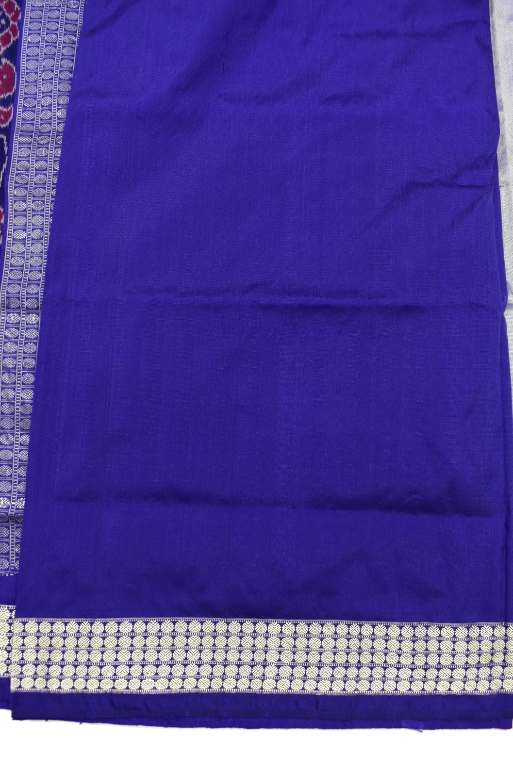 Silver-Blue Combination Sambalpuri Handloom Silk Saree - Image 6