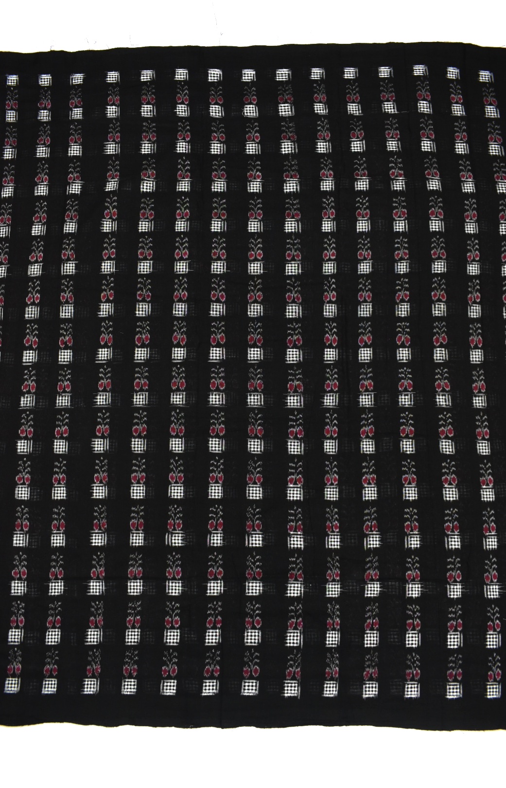 Black Colour Sambalpuri Handloom Cotton Dress Material - Image 5