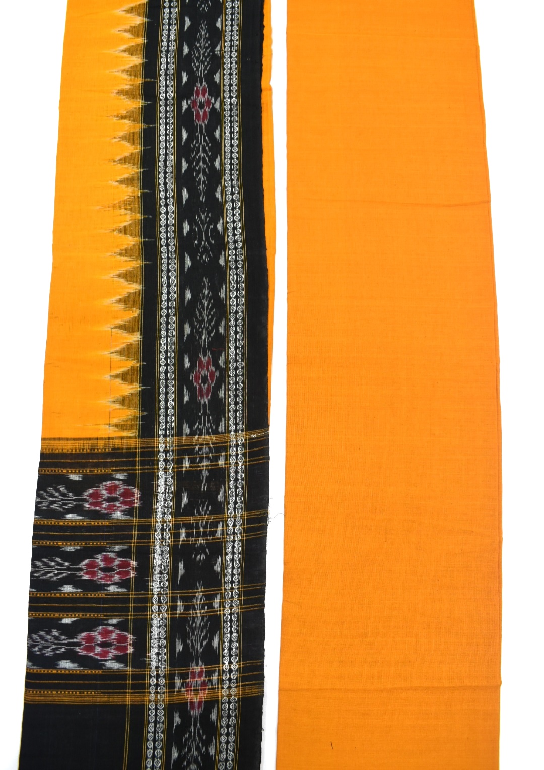 Black Colour Sambalpuri Handloom Cotton Dress Material - Image 3