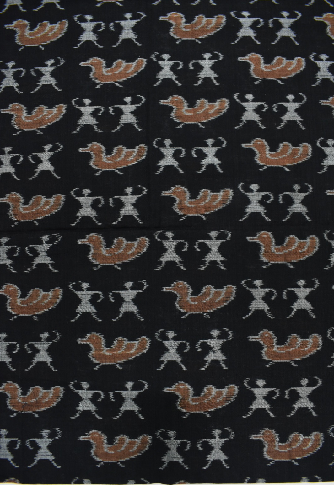 Black Colour Sambalpuri Handloom Cotton Dress Material - Image 4