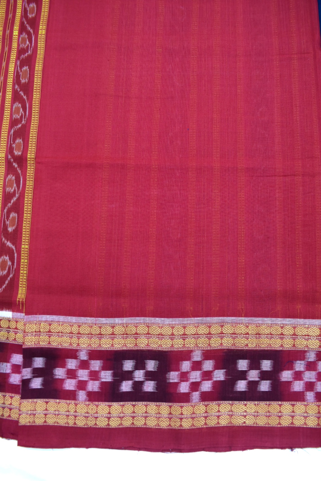 Sumati Colour Pasapali Border Sambalpuri Handloom Cotton Saree - Image 6
