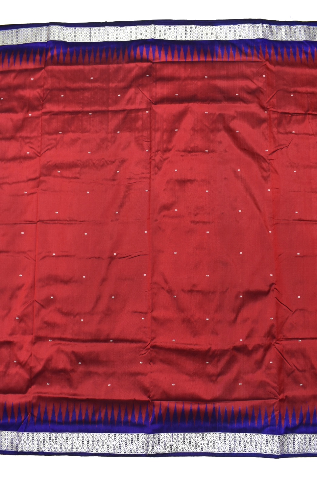 Maroon Colour Sambalpuri Handloom Bomkai Silk Saree