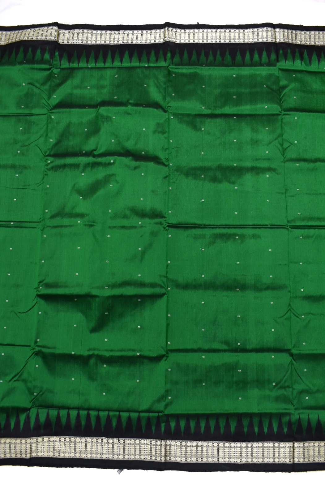 DeepGreen Colour Sambalpuri Handloom Bomkai Silk Saree