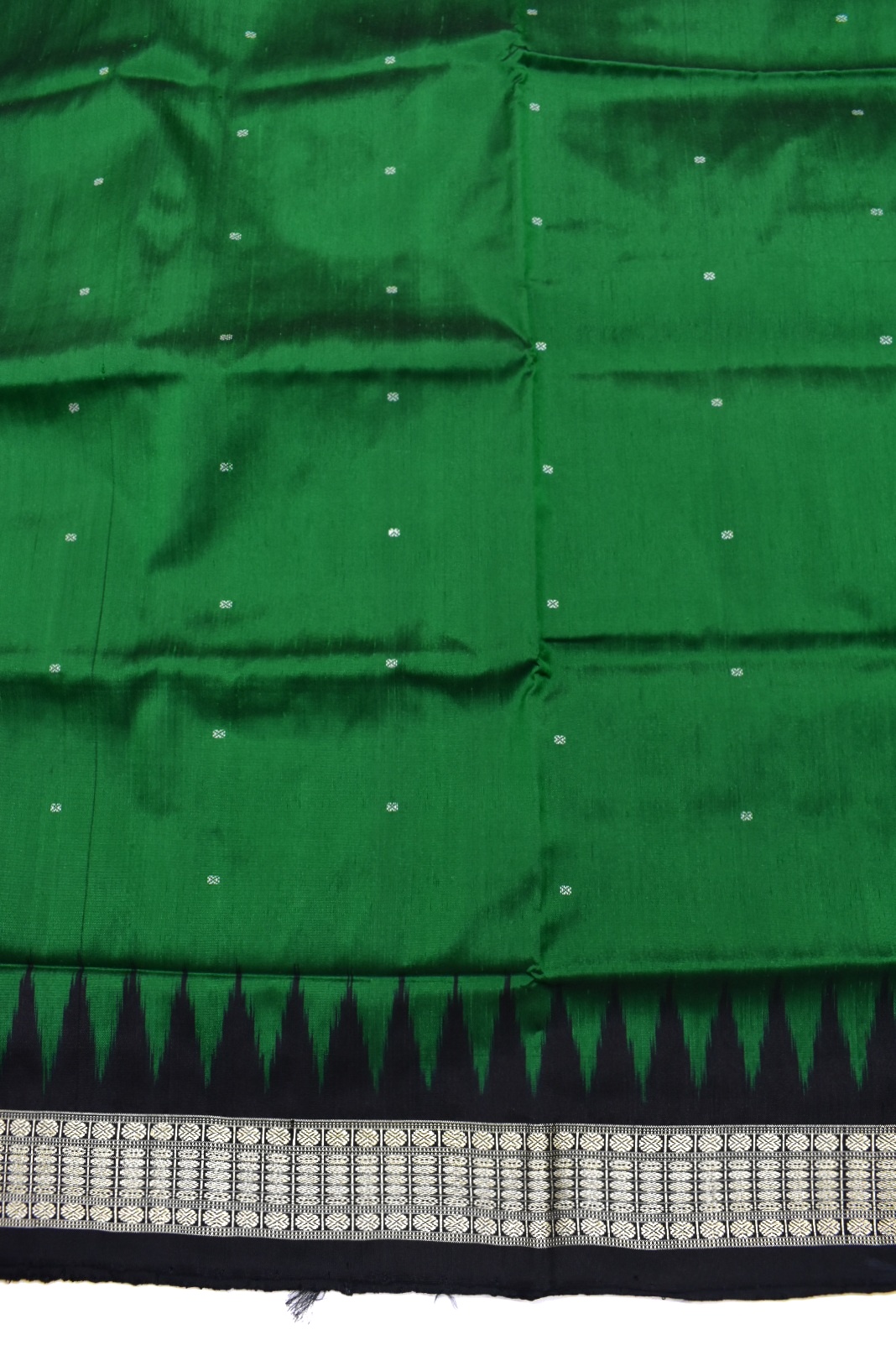 DeepGreen Colour Sambalpuri Handloom Bomkai Silk Saree - Image 4