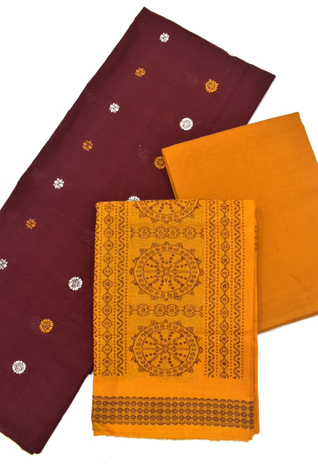 Pasapalli design sambalpuri cotton dress material set