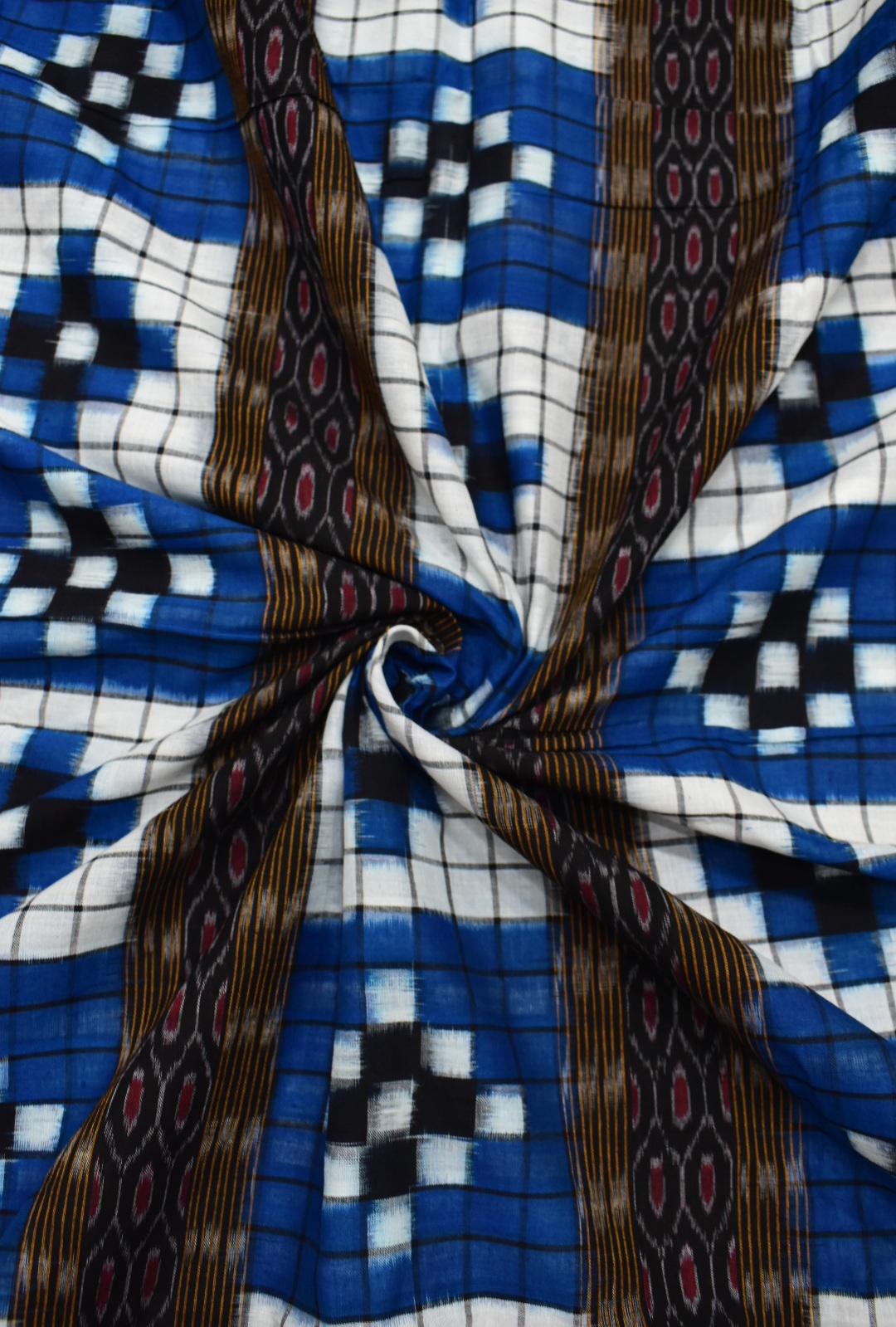 RoyalBlue Colour Sambalpuri Handloom Cotton Fabrics - Sambalpuri ...