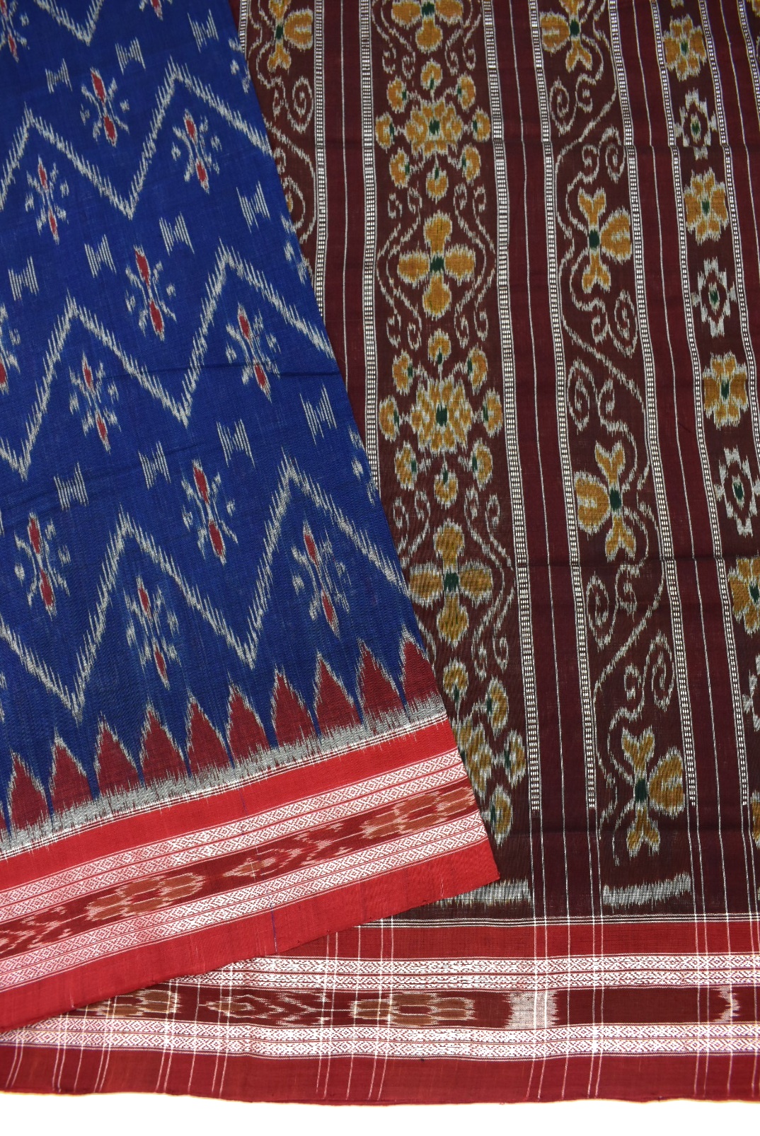 Blue Colour Sambalpuri Handloom Cotton Saree - Sambalpuri Handloom Item