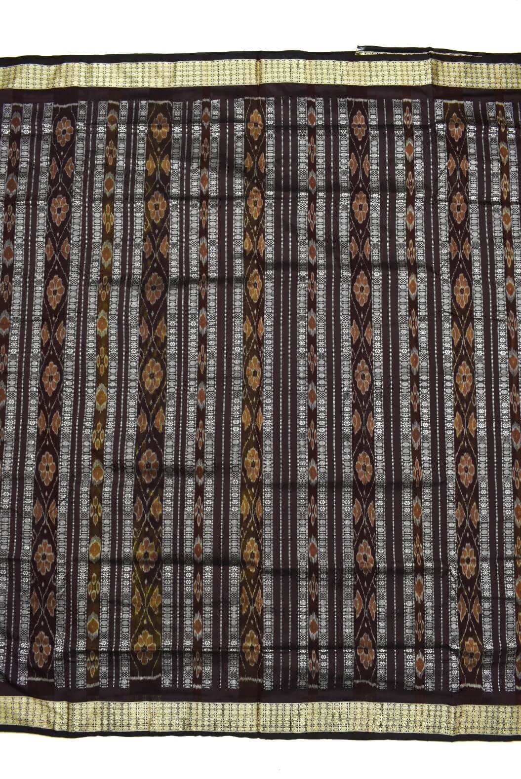 Lemon Colour Sambalpuri Handloom Bomkai Silk Saree - Image 2