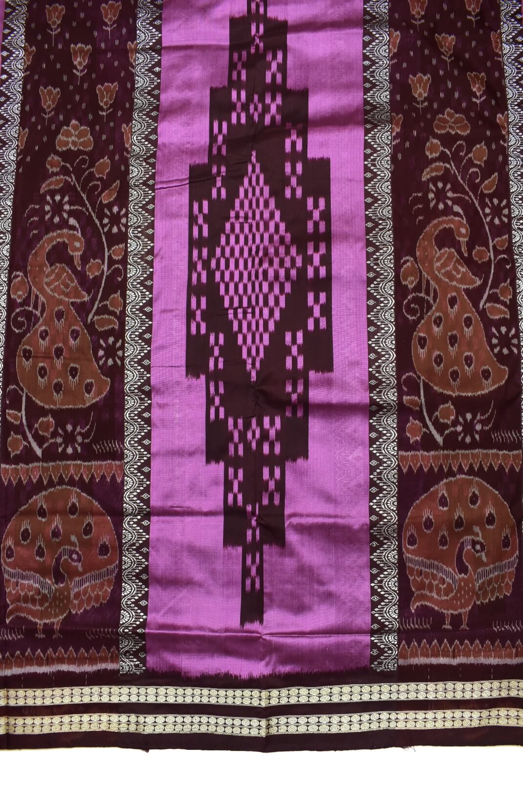 Magenda Colour Sambalpuri Handloom Bomkai Silk Saree - Sambalpuri ...